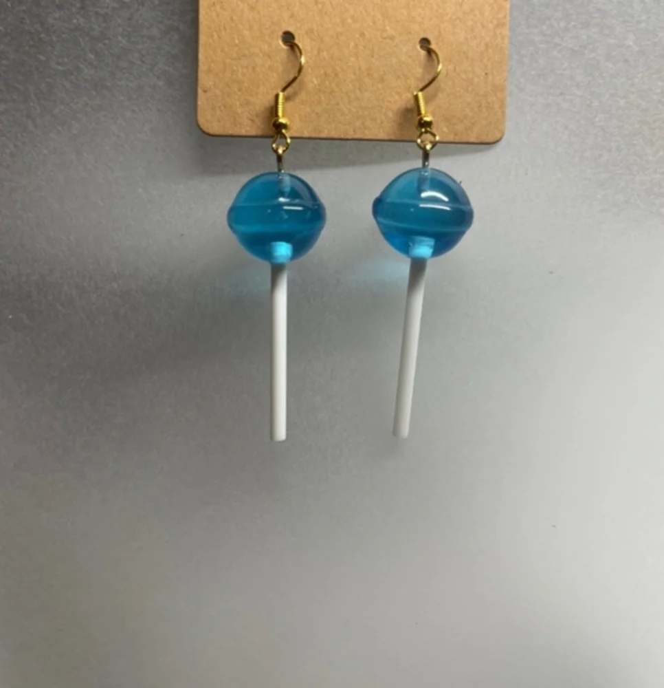 Light Blue Dum Dum Lollipop Drop Dangle Womens‎ Earrings